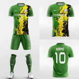 yellow custom soccer jersey kit