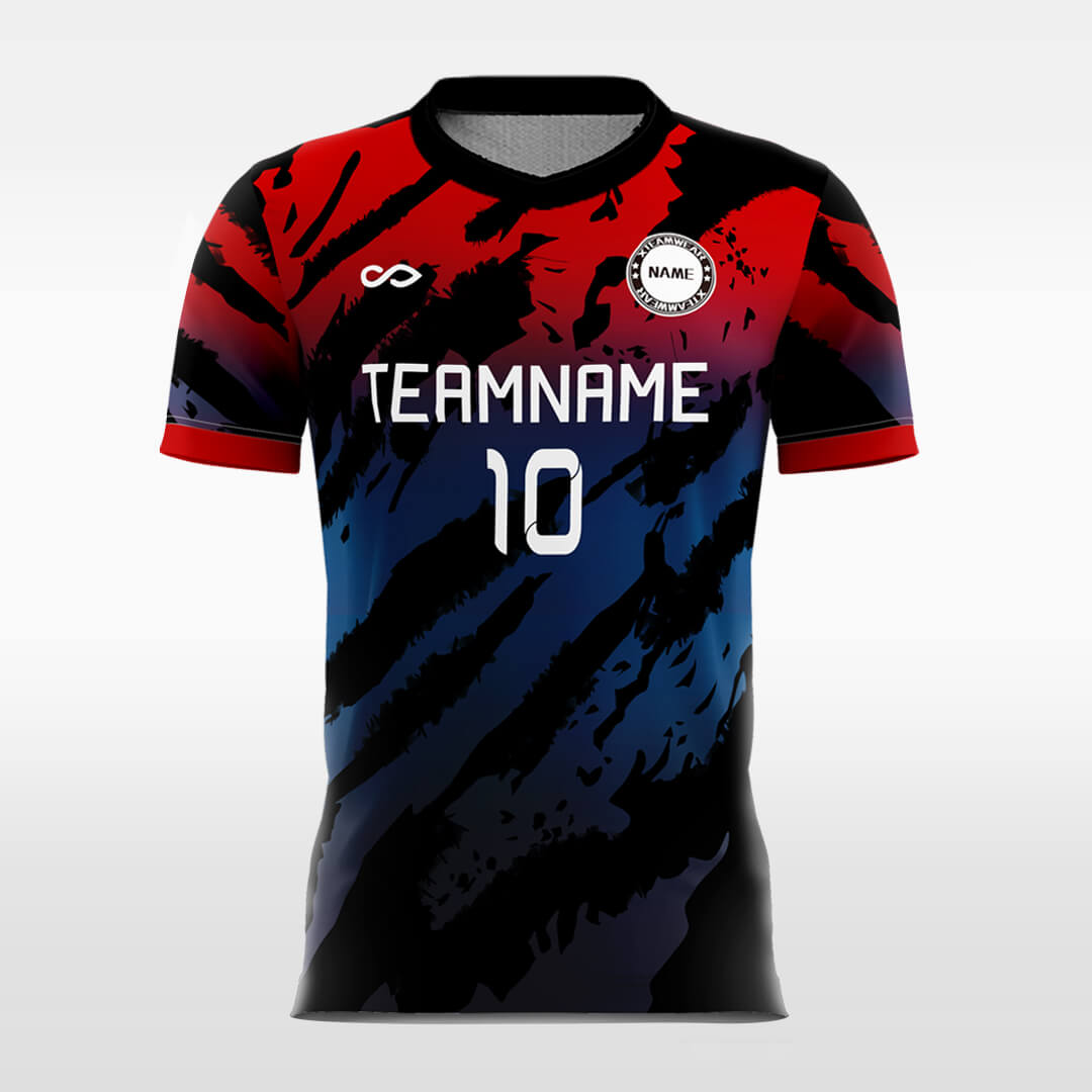 zebra stripe custom soccer jersey